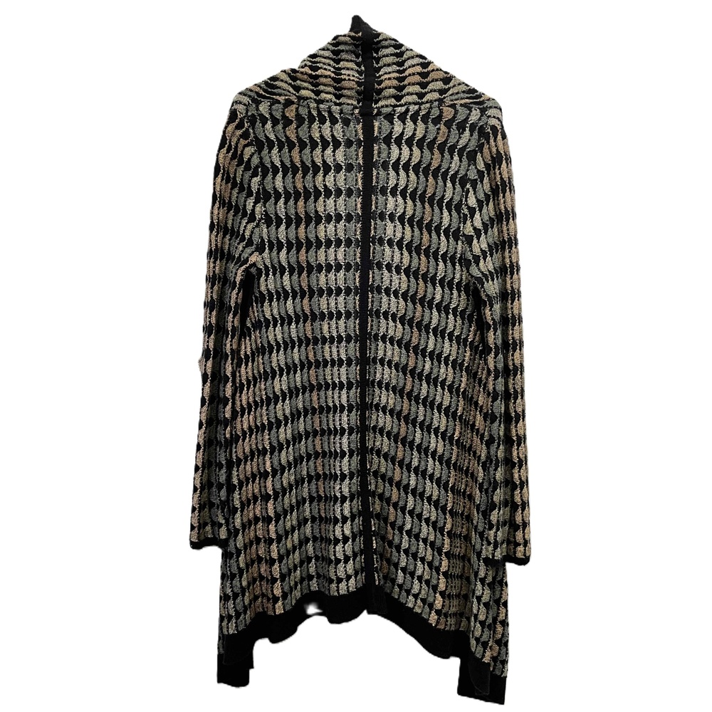 Nic+Zoe Multicolor‎ Womens Asymmetric Side Zippers Open Front Cardigan Small - Picture 2 of 12